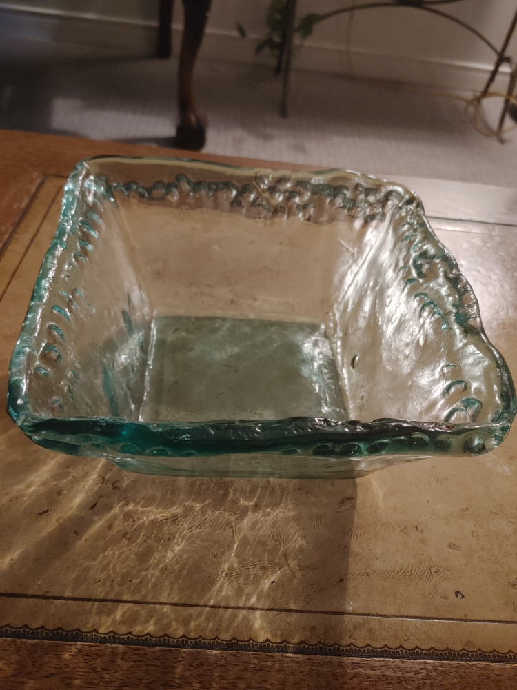 artisan glass molded bowls
