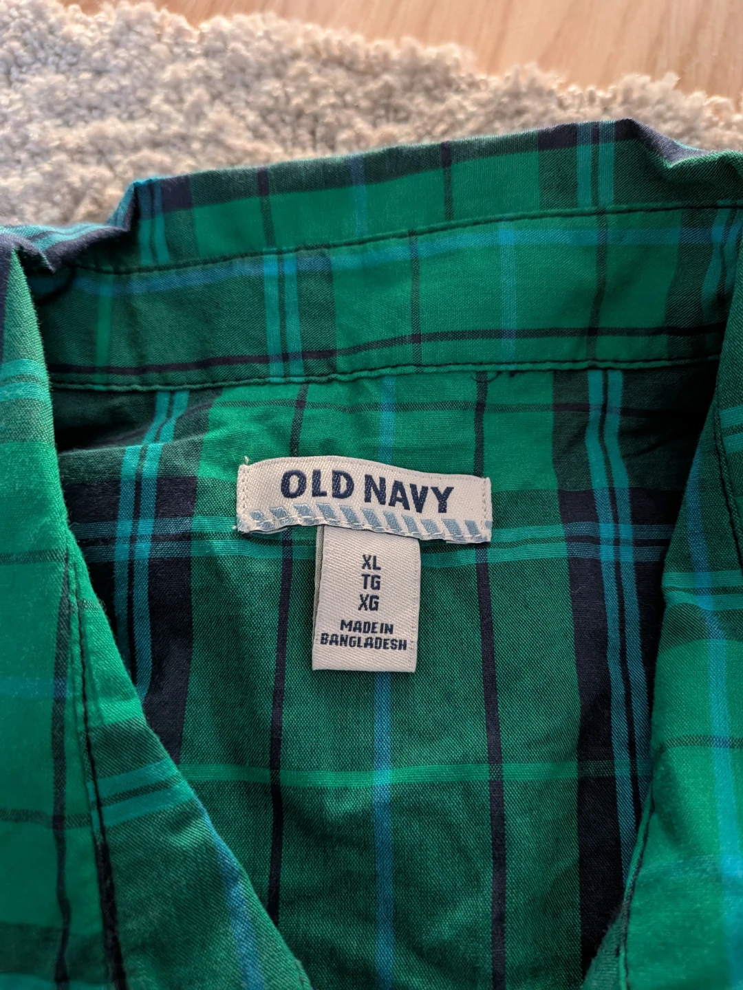 Old Navy Green Plaid Button-Down Shirt - photo 2