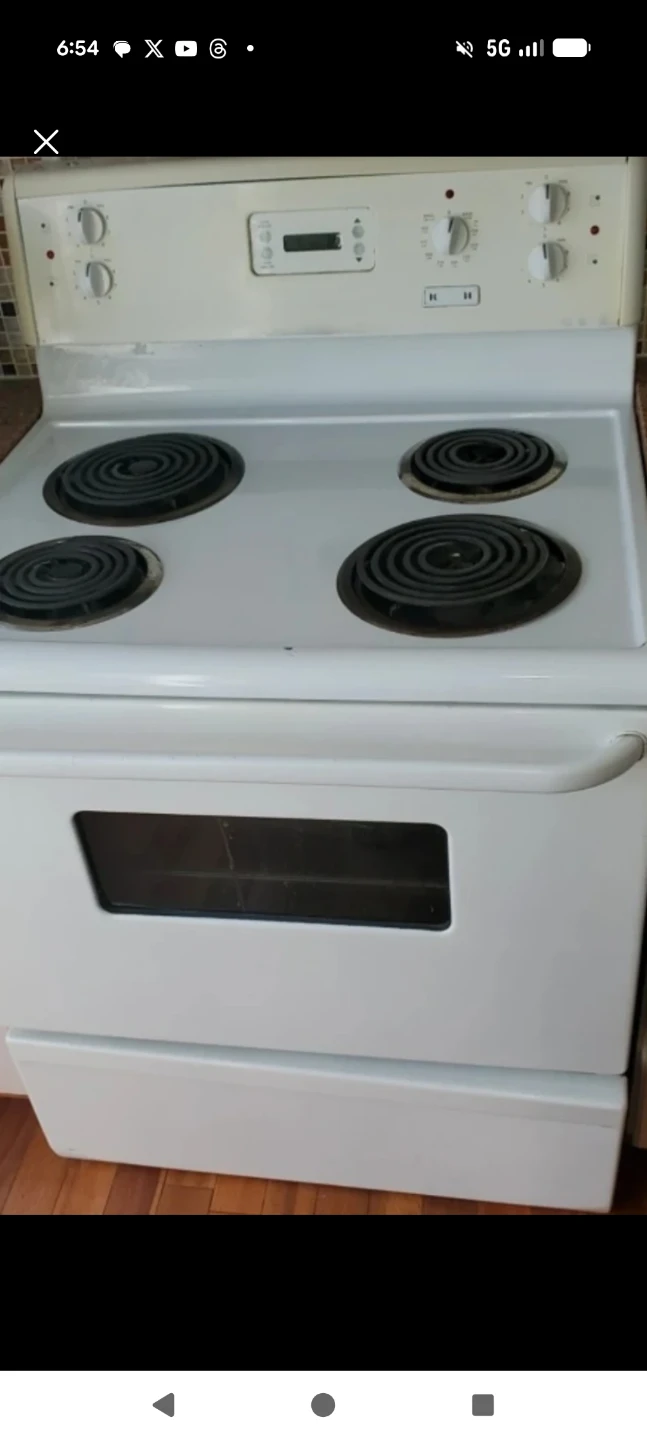 White Electric Range Stove