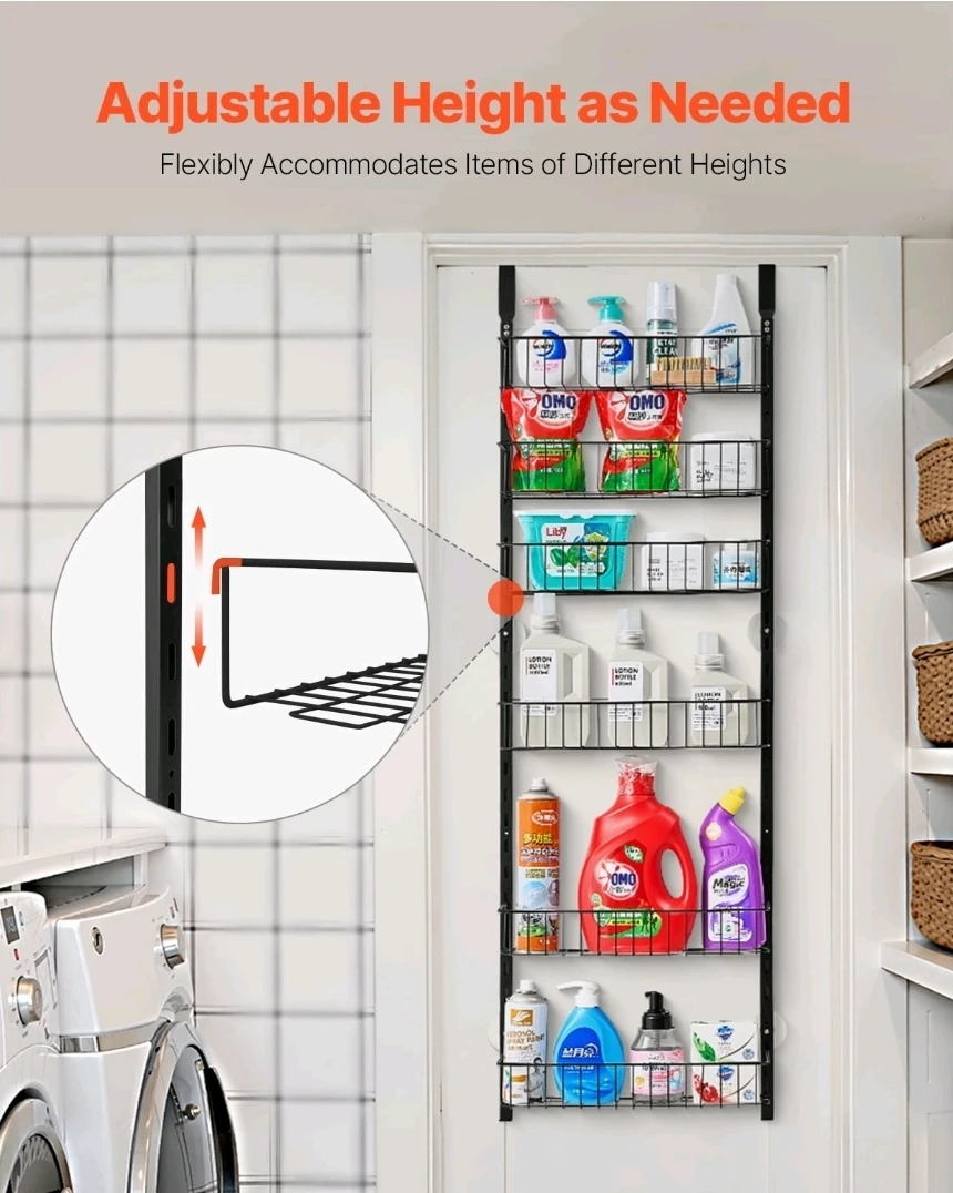 Over-the-Door 5-Tier Adjustable Storage Rack - photo 2
