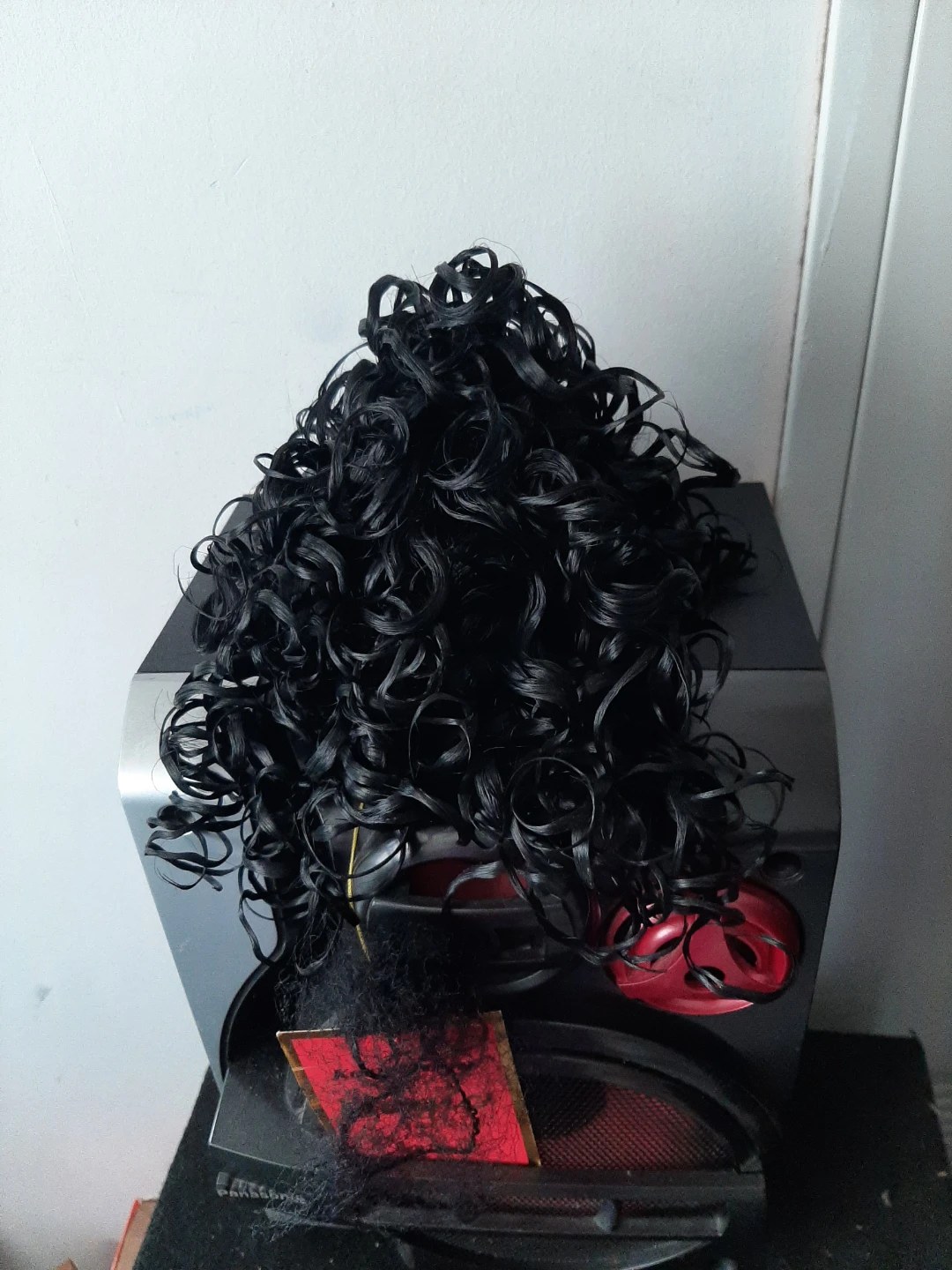 Black Curly Hair Bun Scrunchie - photo 3