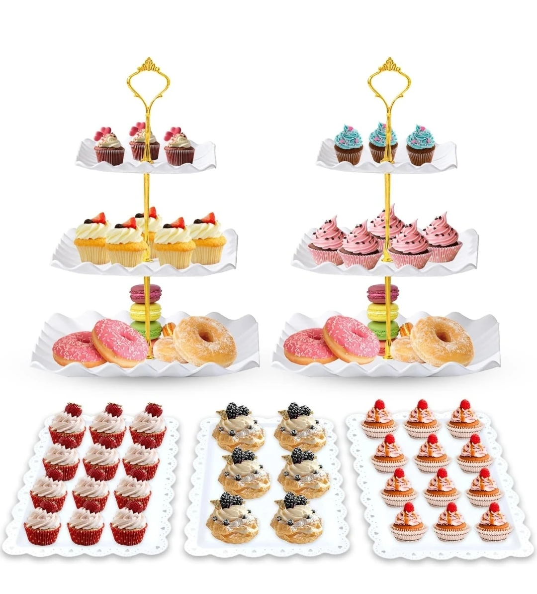 Kadoese 5-Piece Dessert Display Stand Set