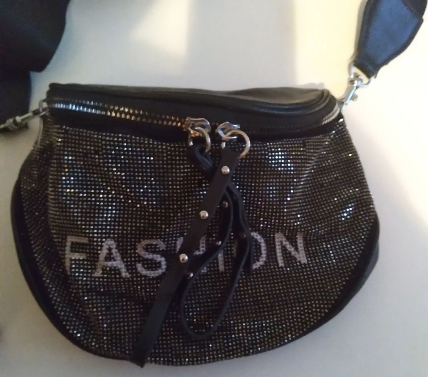 Black Studded Fashion Shoulder Bag - photo 5