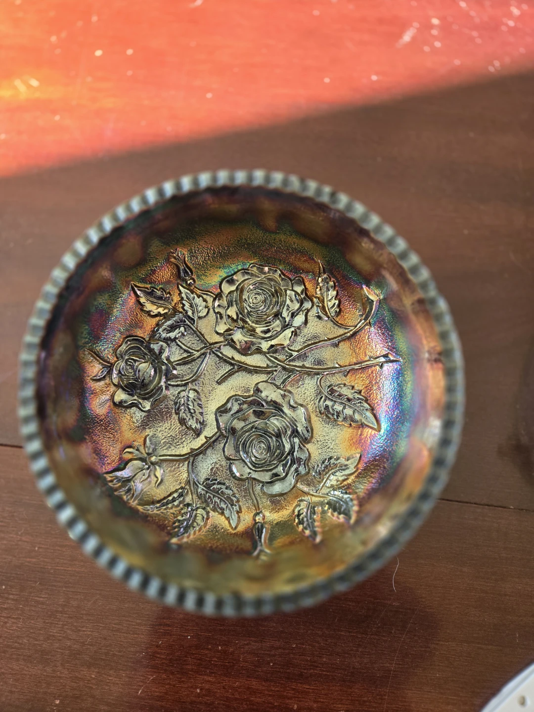 1970s Aurora Jewels Bowl - Imperial Lustre Rose