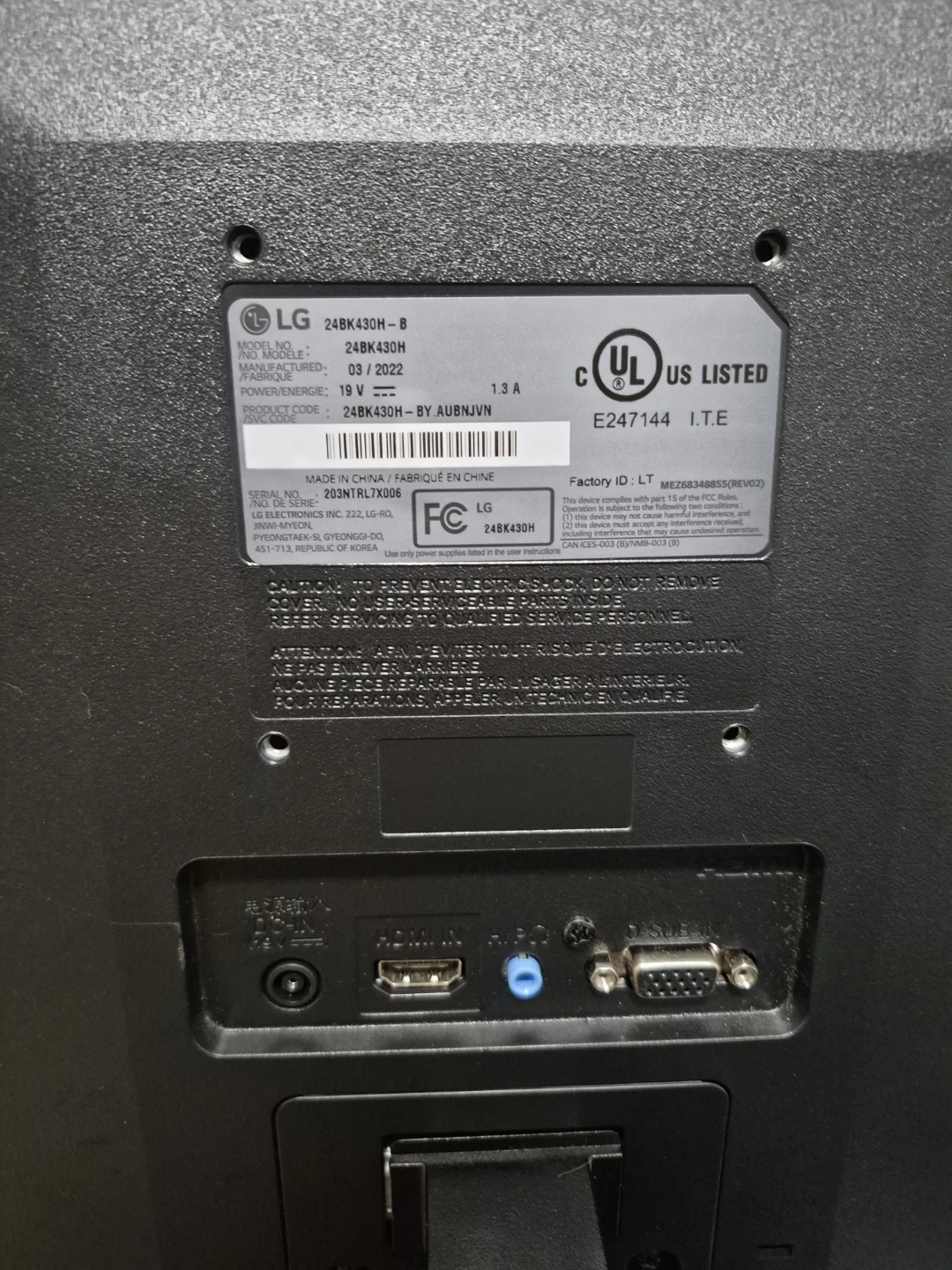 LG 24BK430H-B Monitor - photo 3