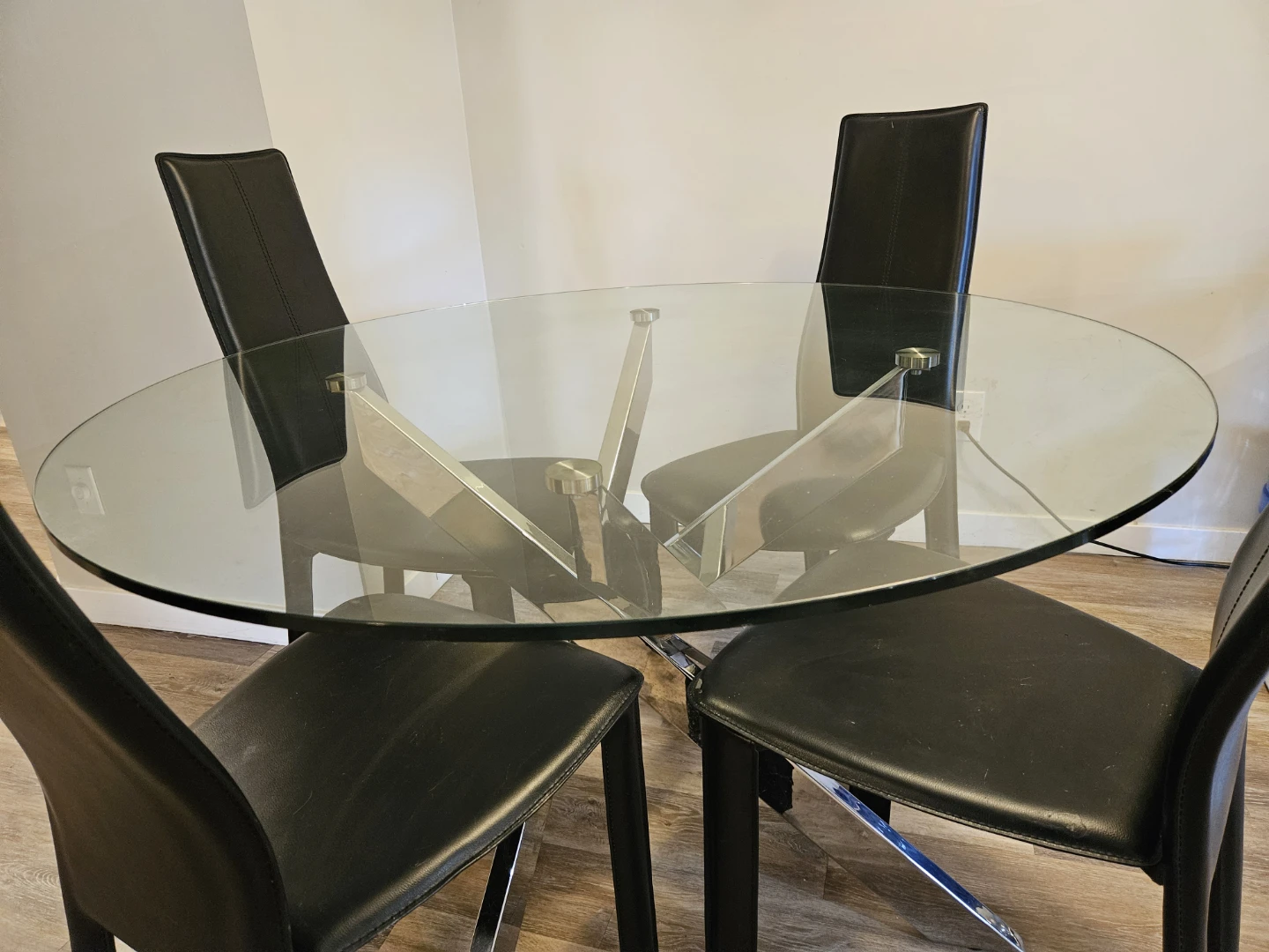 Glass Dining Table and 4 Chairs - photo 2