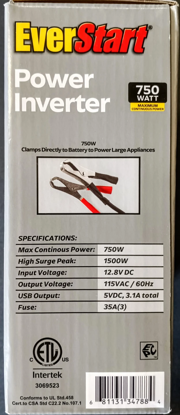 EverStart 750 Watts Vehicle Power Inverter (Brand New) - photo 2