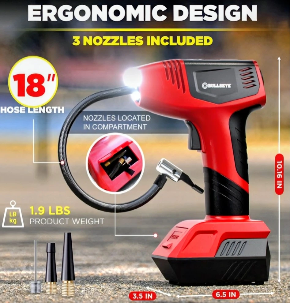 Bullseye Rechargeable Tire Inflator Pro - photo 3