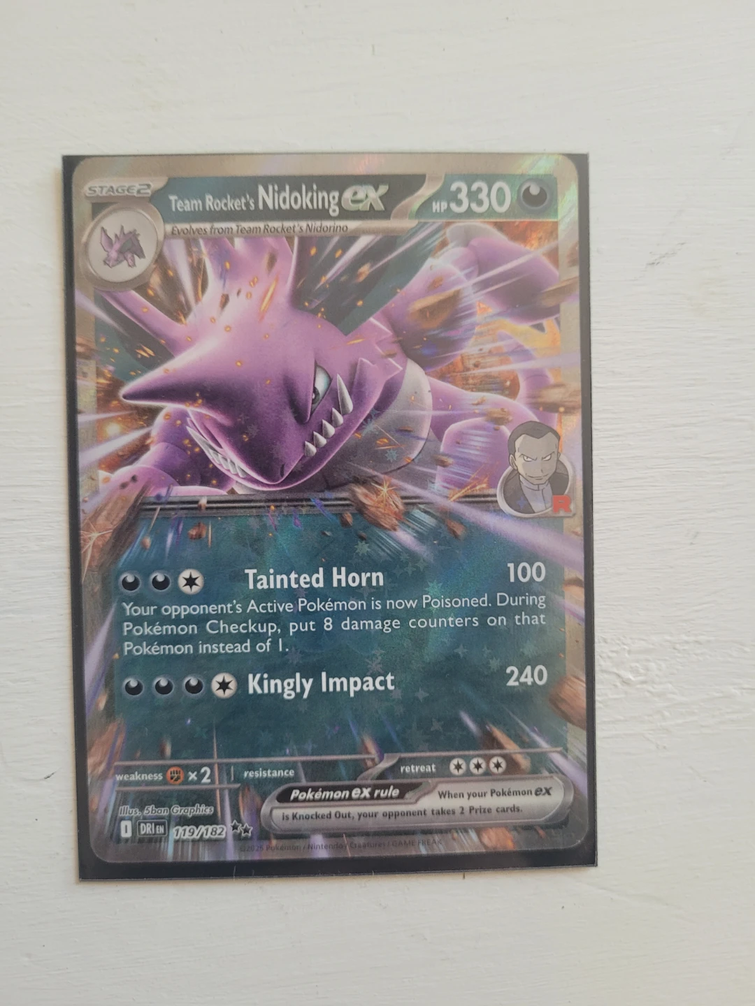 Team Rocket's Nidoking EX Pokemon Card