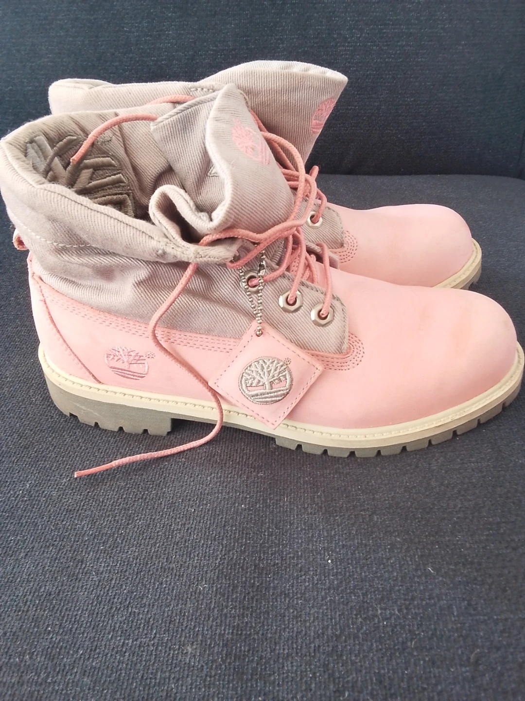 Timberland Pink Roll-Top Boots
