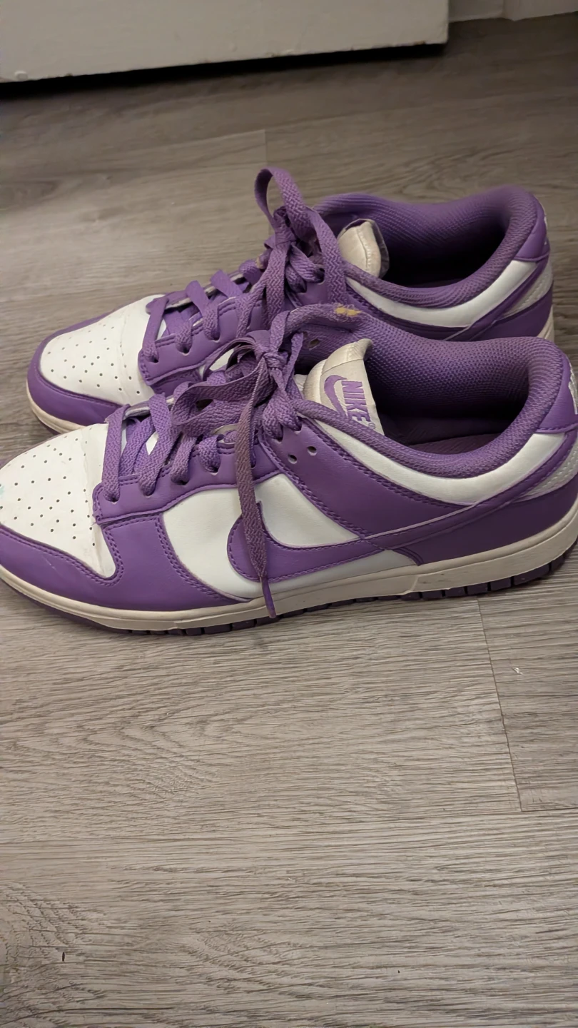 Nike Dunk Low Purple and White (Sold As Is)