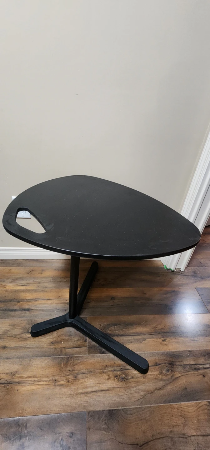 Black adjustable side table