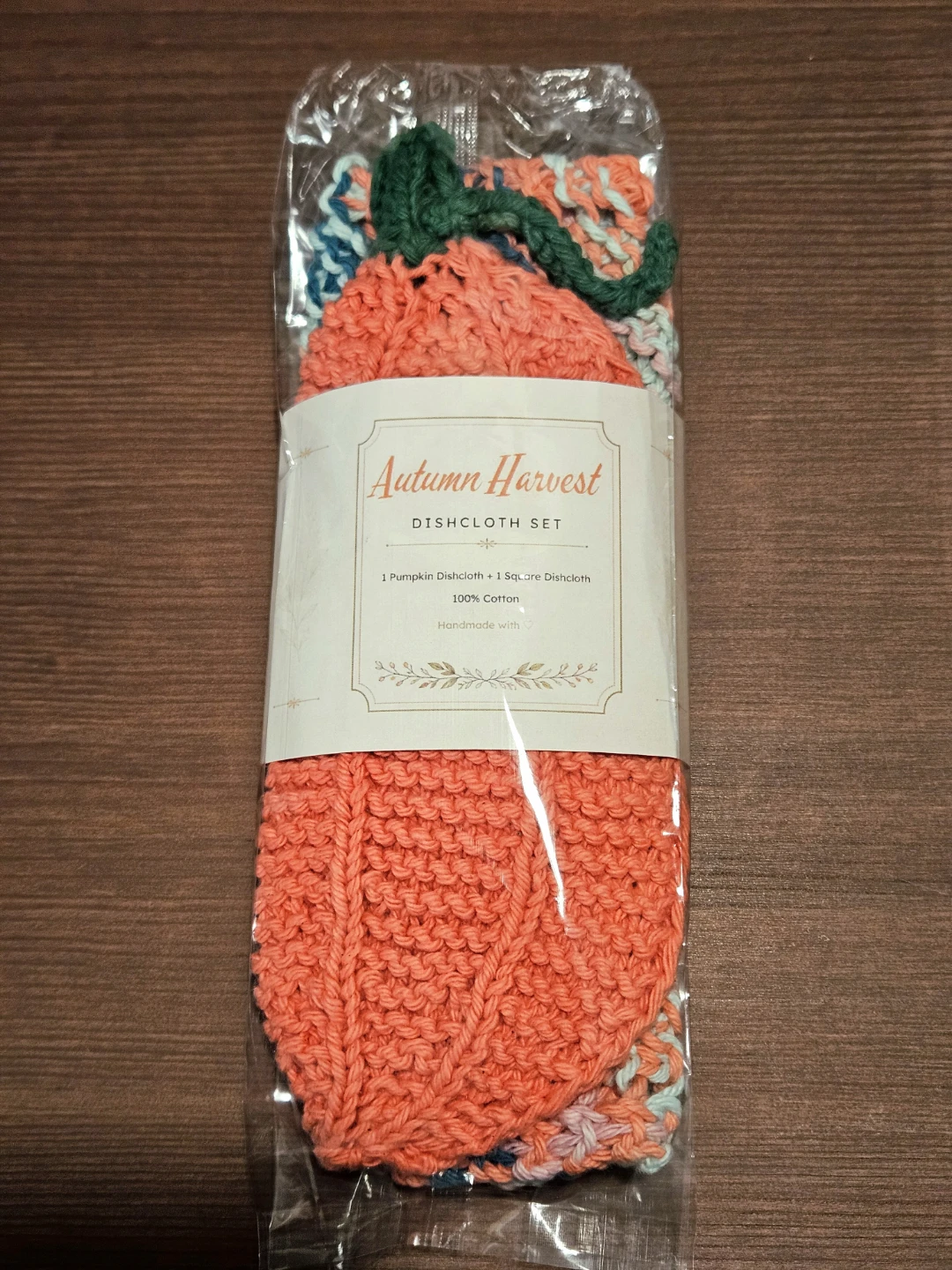 🍂 Autumn Harvest Handmade Dishcloth Set - Dusk - 2 Pcs - photo 2