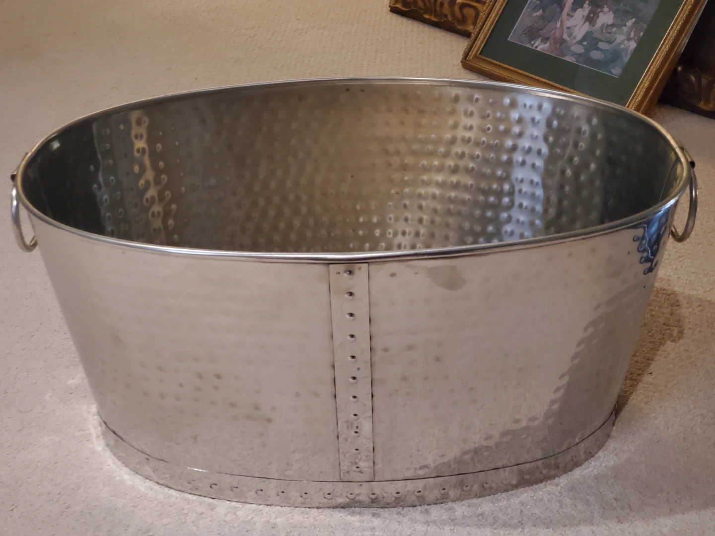 Hammered Metal Beverage Tub