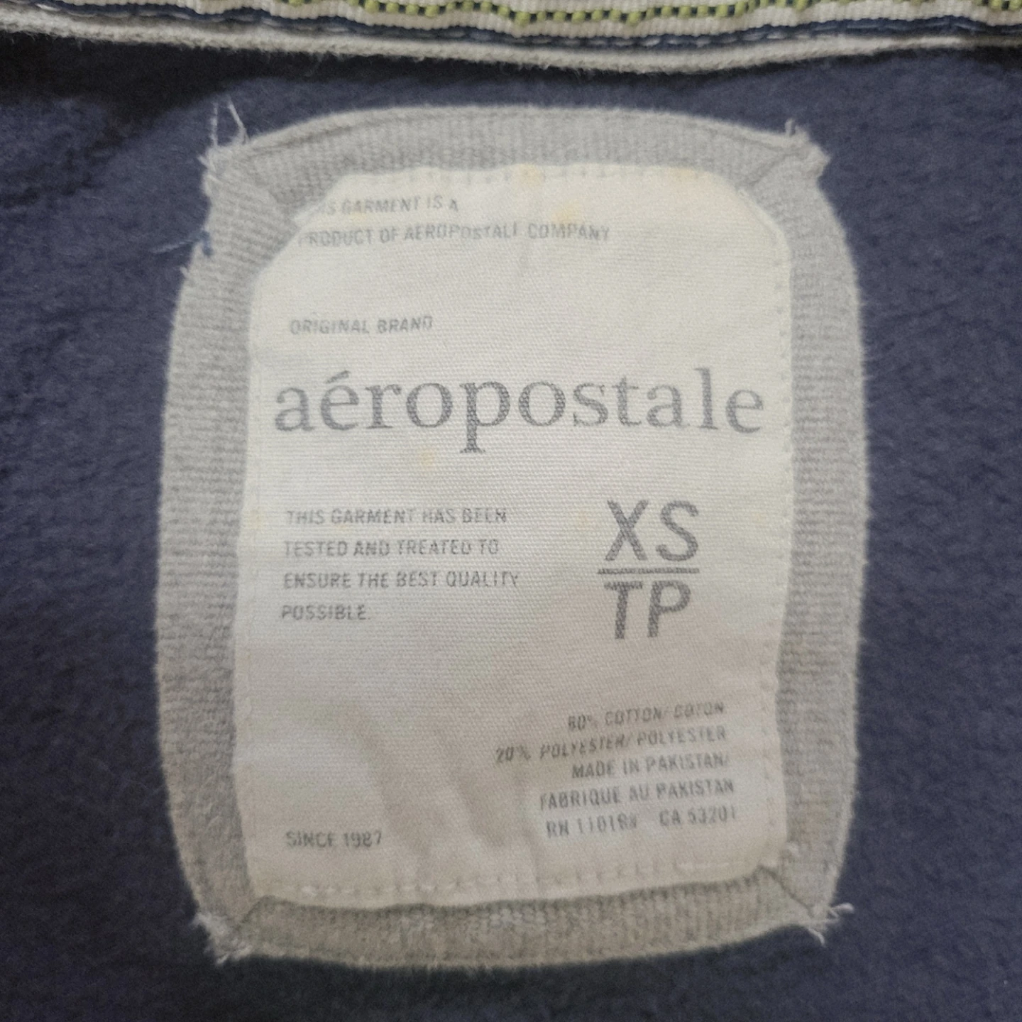 ​Aeropostale Navy Vintage Full-Zip Hoodie (Size XS) - photo 4