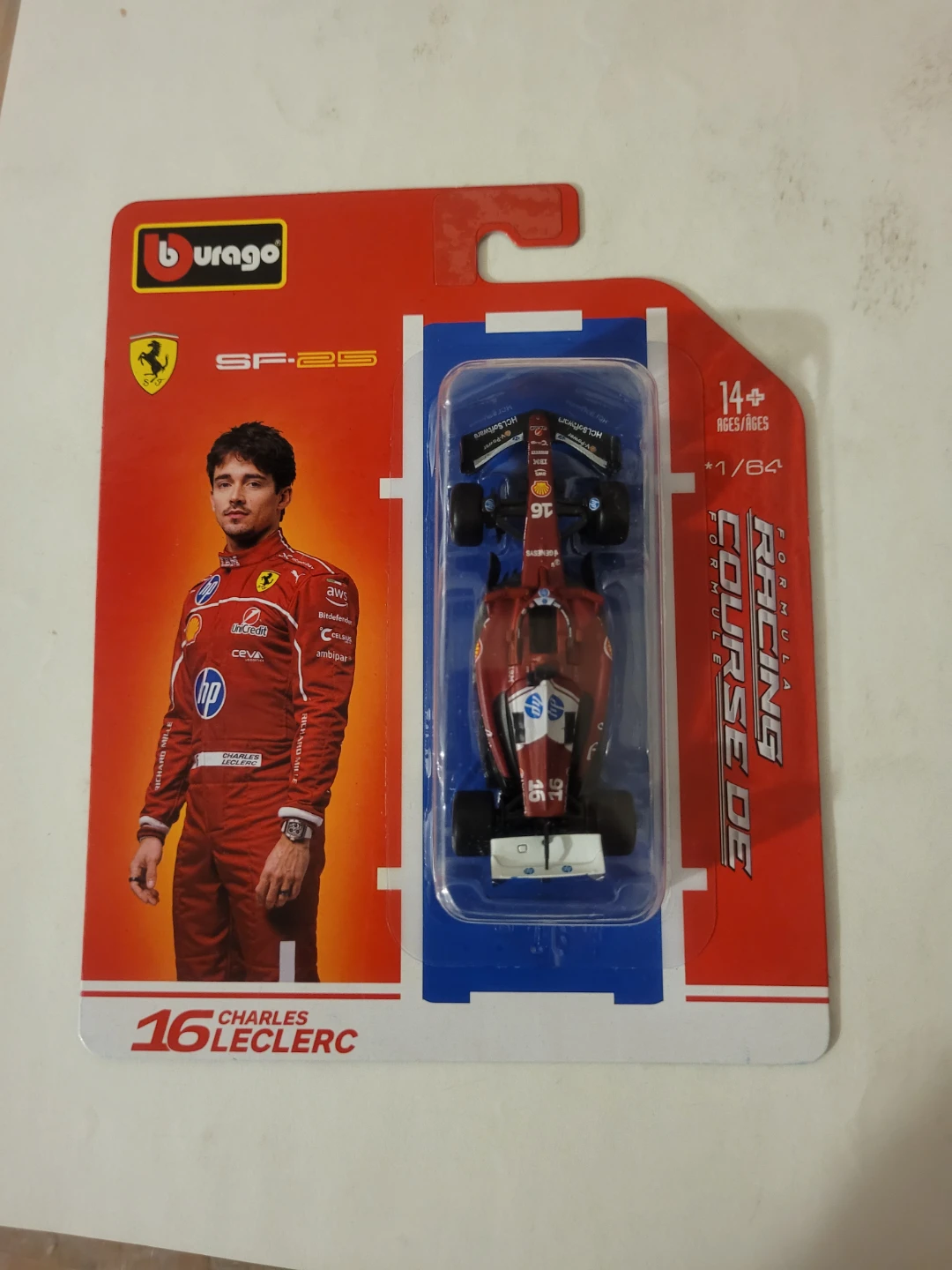 Bburago Ferrari SF-25 Charles Leclerc 1/64 Model Car