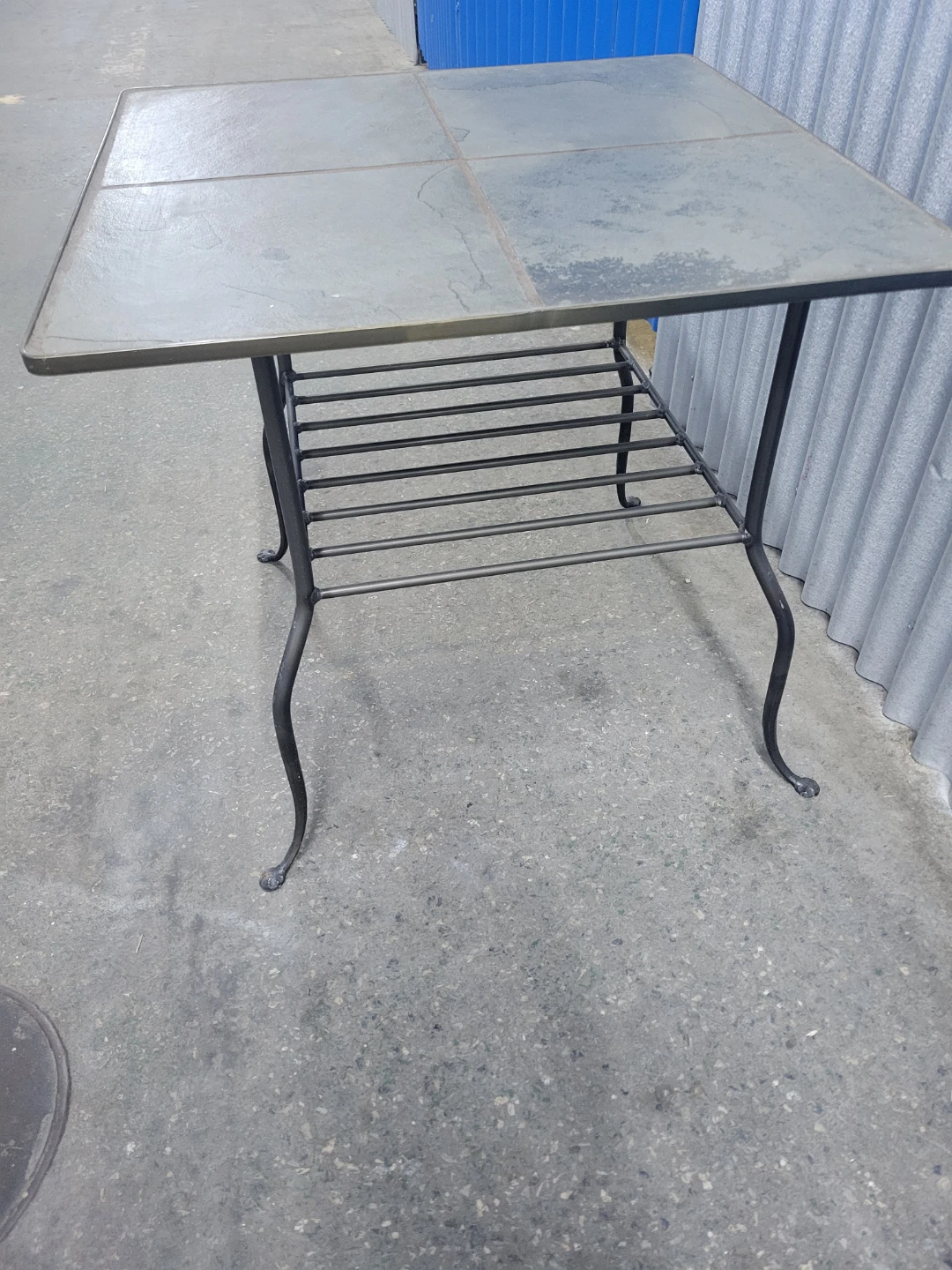 Slate Top Metal Side Outdoor Table - photo 2