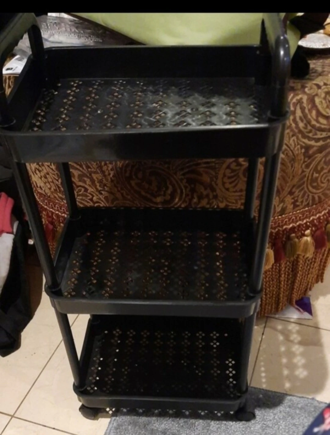 NWT 3-Tier Black Rolling Storage Organizer Cart - photo 4