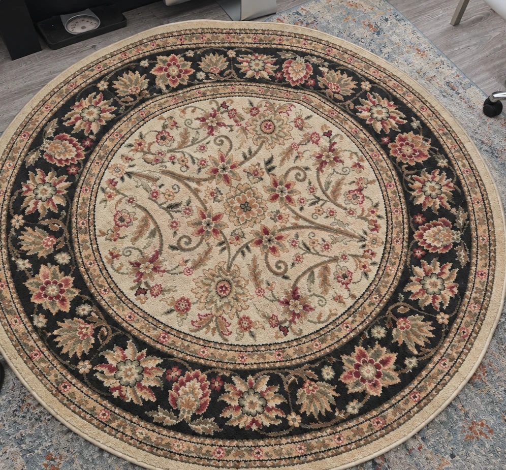 Floral Pattern Round Area Rug