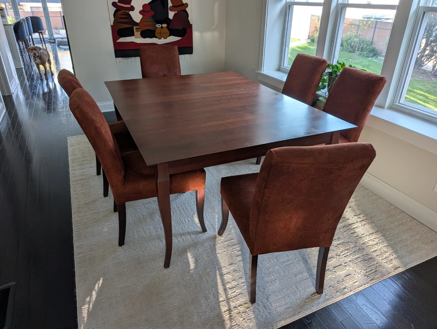 Solid Wood Dining Table & Six Chairs - photo 2