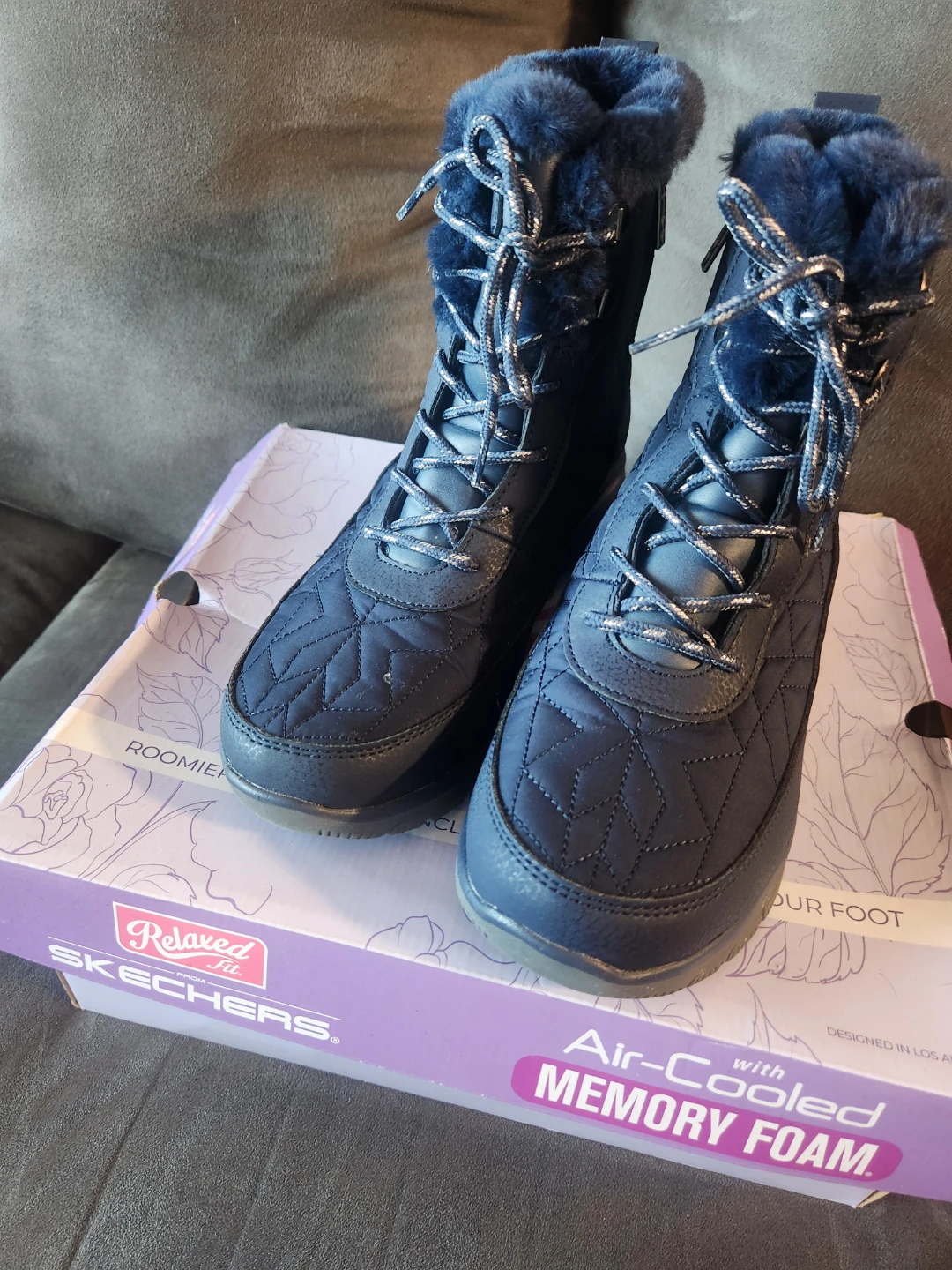 Skechers Easy Going-Frostine Navy Boots - photo 3