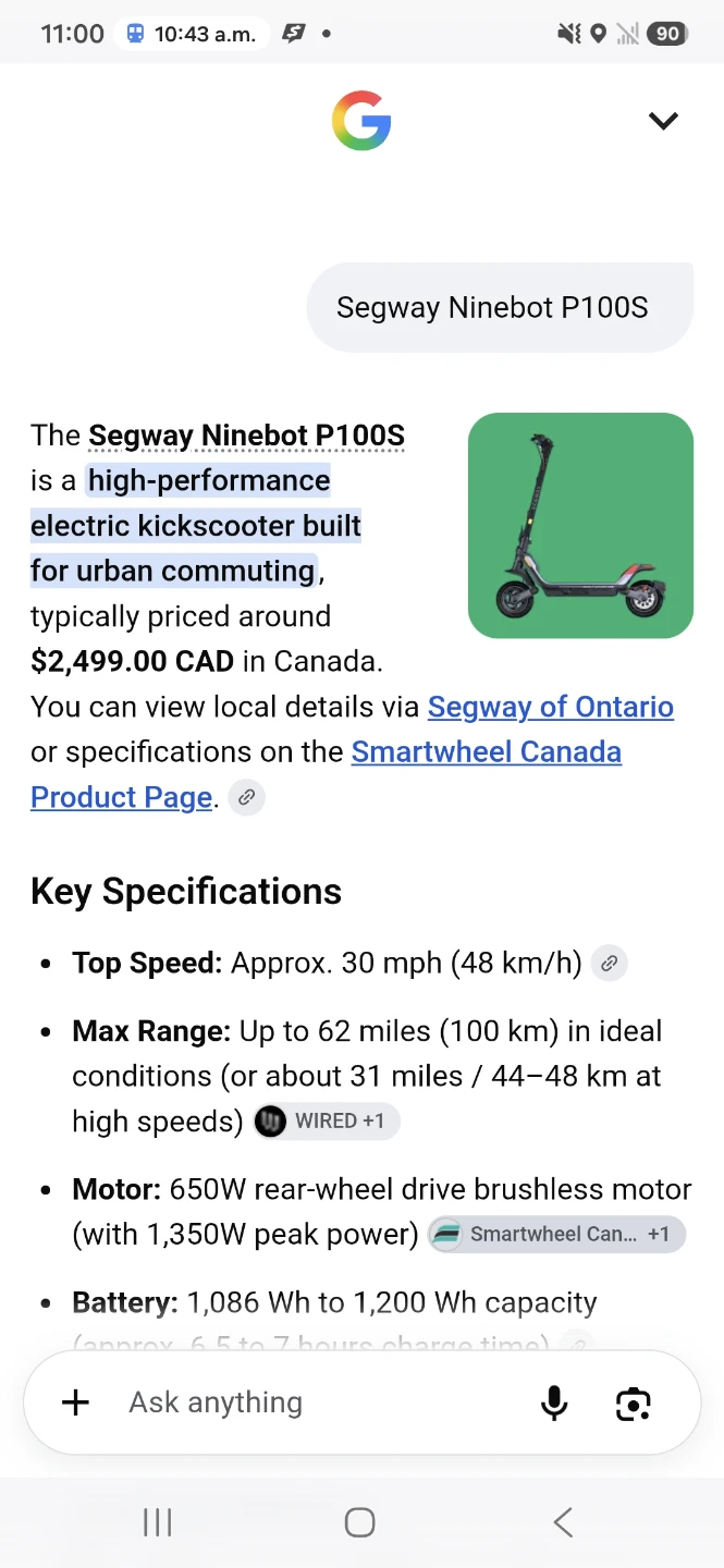 Segway Ninebot P100S Electric Kickscooter - photo 4