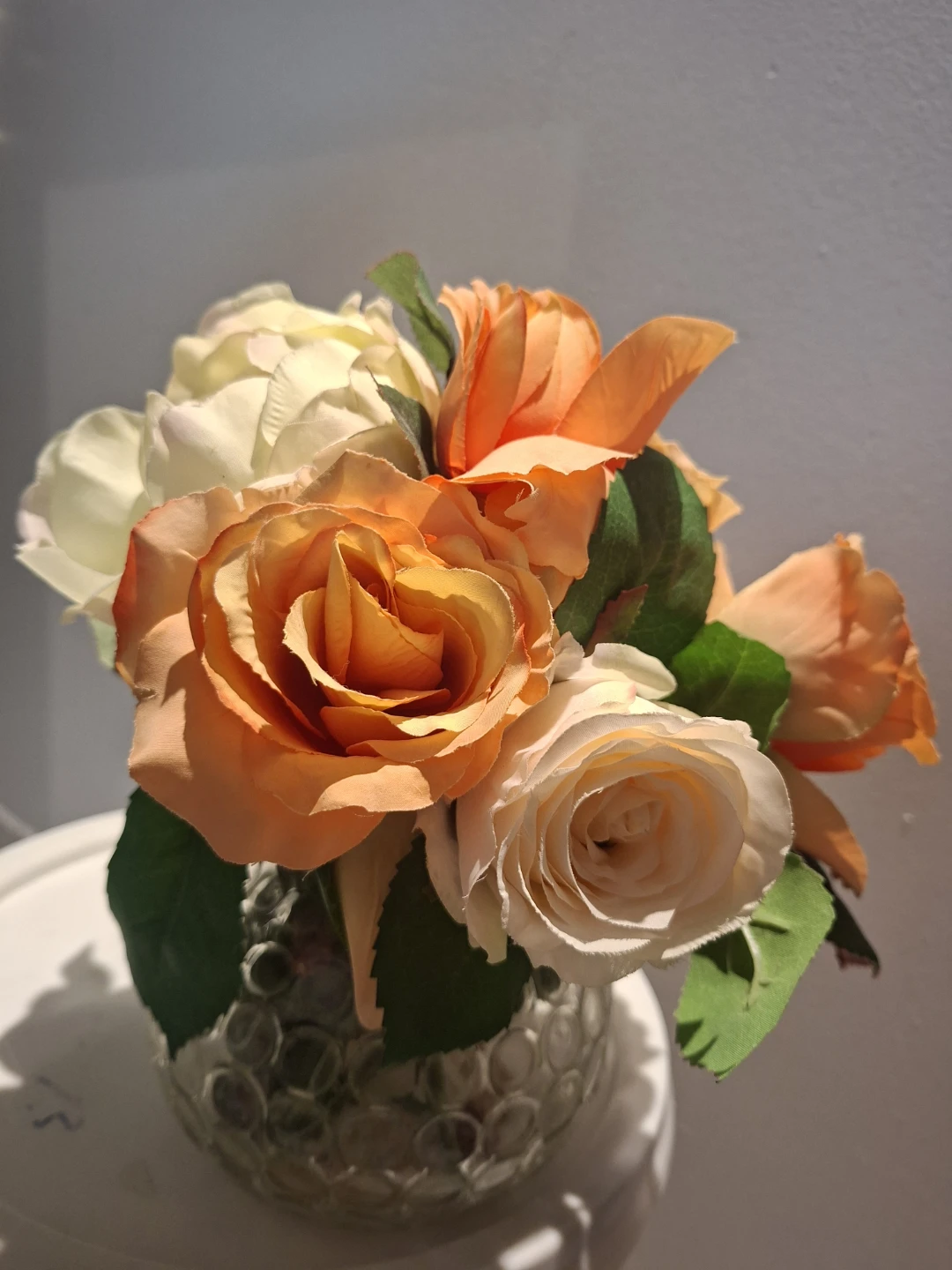 Artificial Floral Arrangement with Glass Vase - photo 3