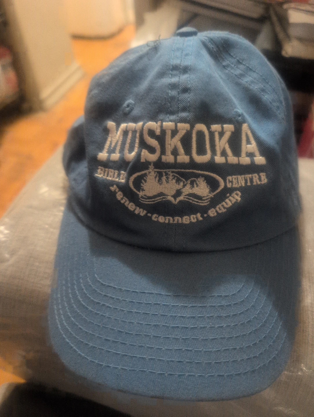 Muskoka Bible Centre blue baseball cap