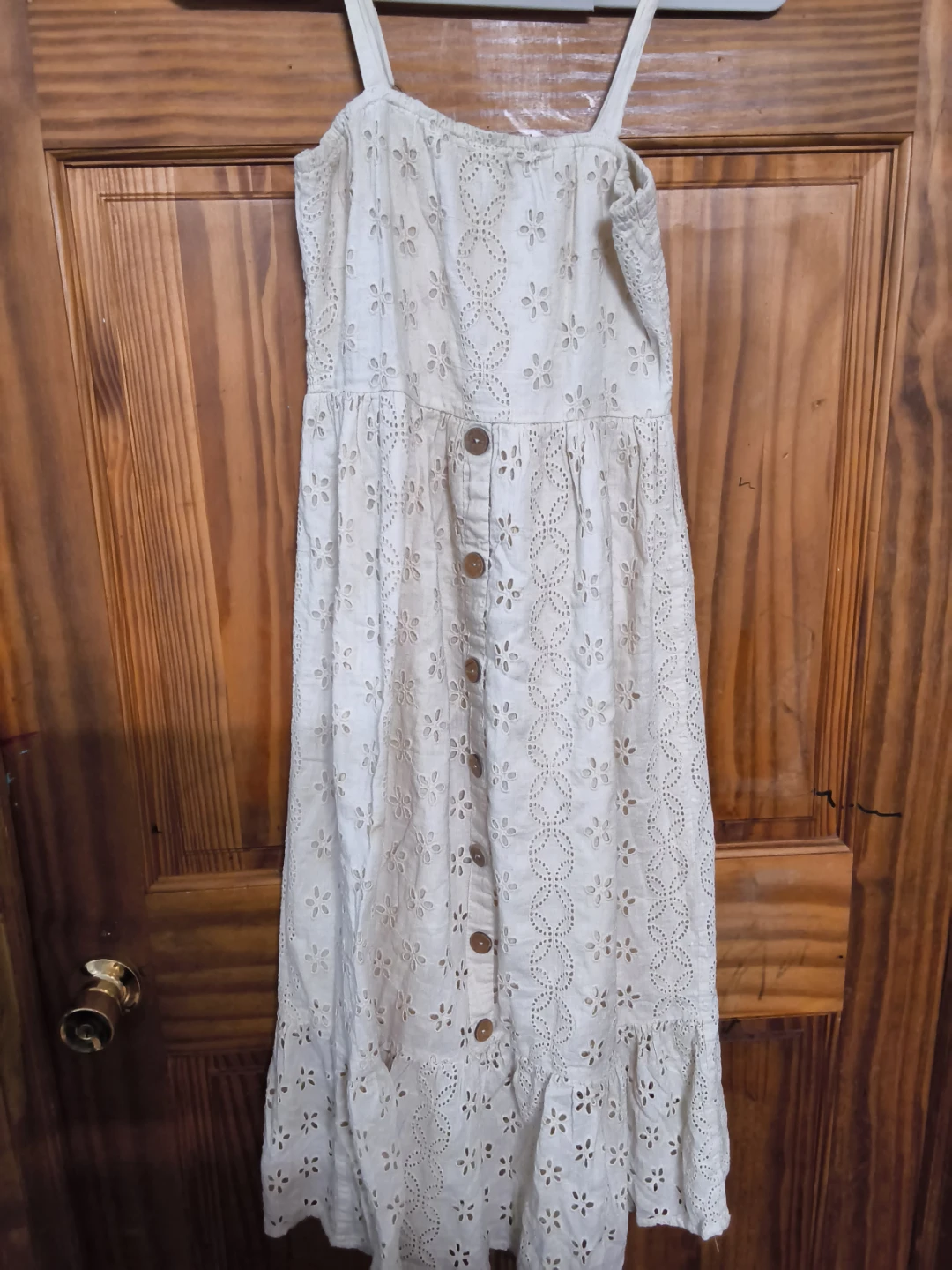 Dress Made White Eyelet Midi Dress