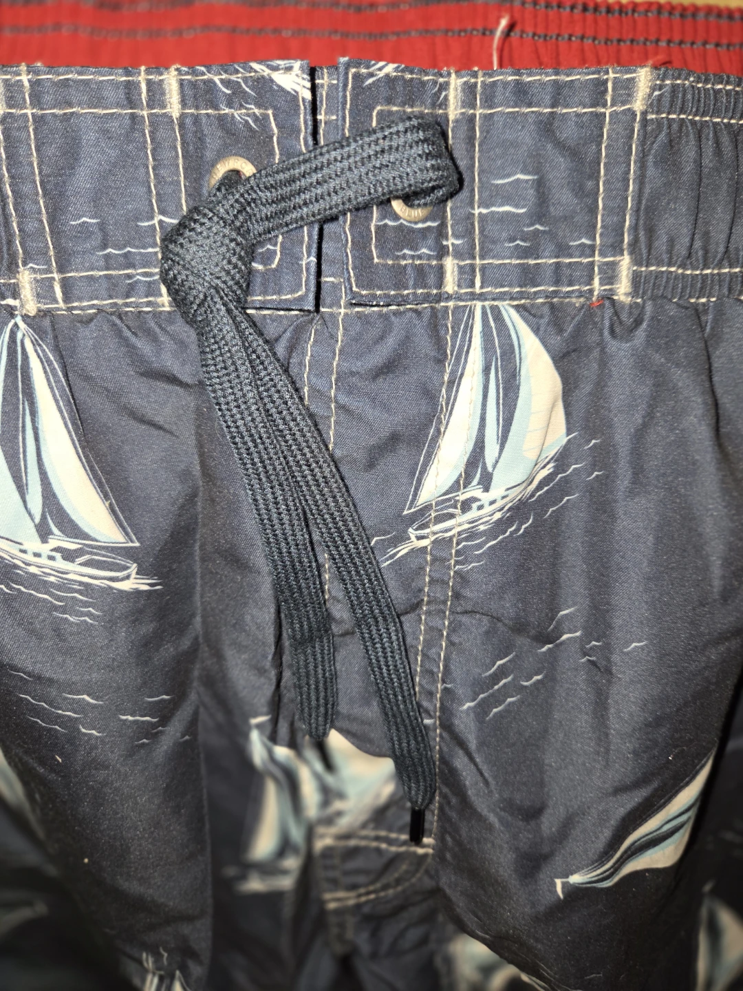Newport Blue 'Nautical Ship' Swimming Trunks in a Men's XXL