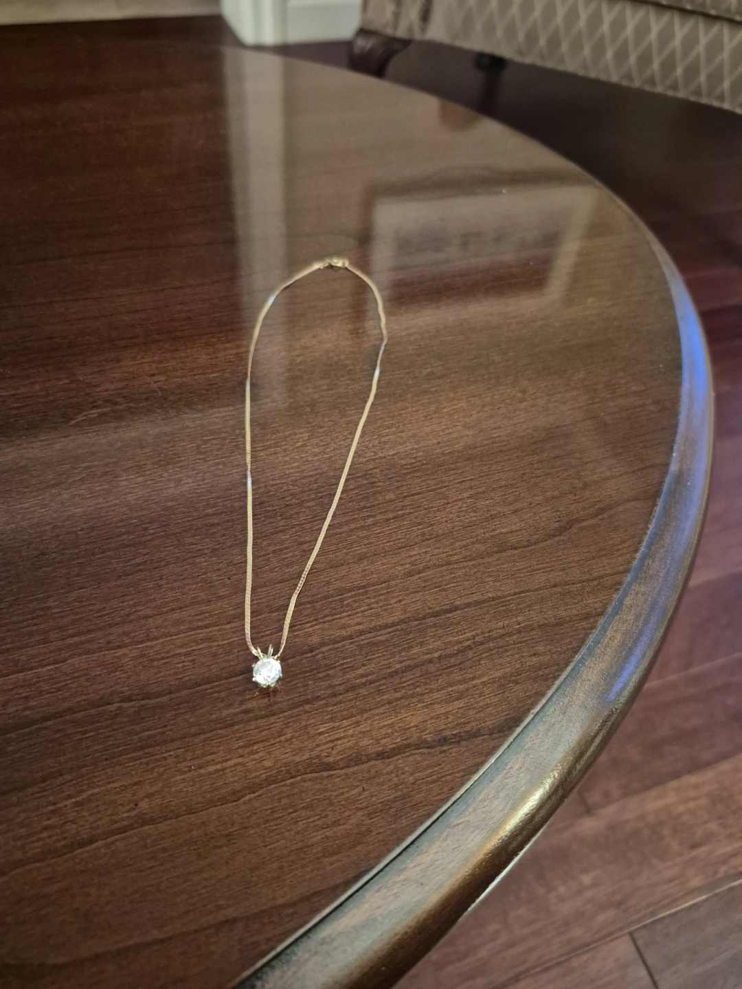 Gold Tone Chain Necklace with Pendant - photo 3