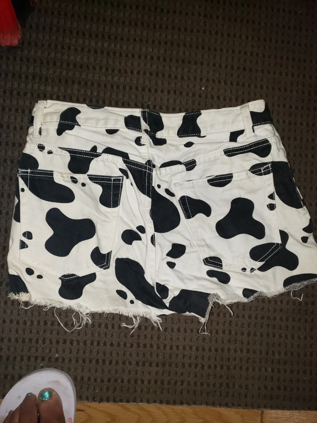 Forever 21 Cow Print Denim Shorts