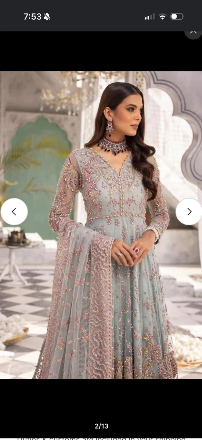 Embroidered Pakistani Anarkali Gown - photo 2
