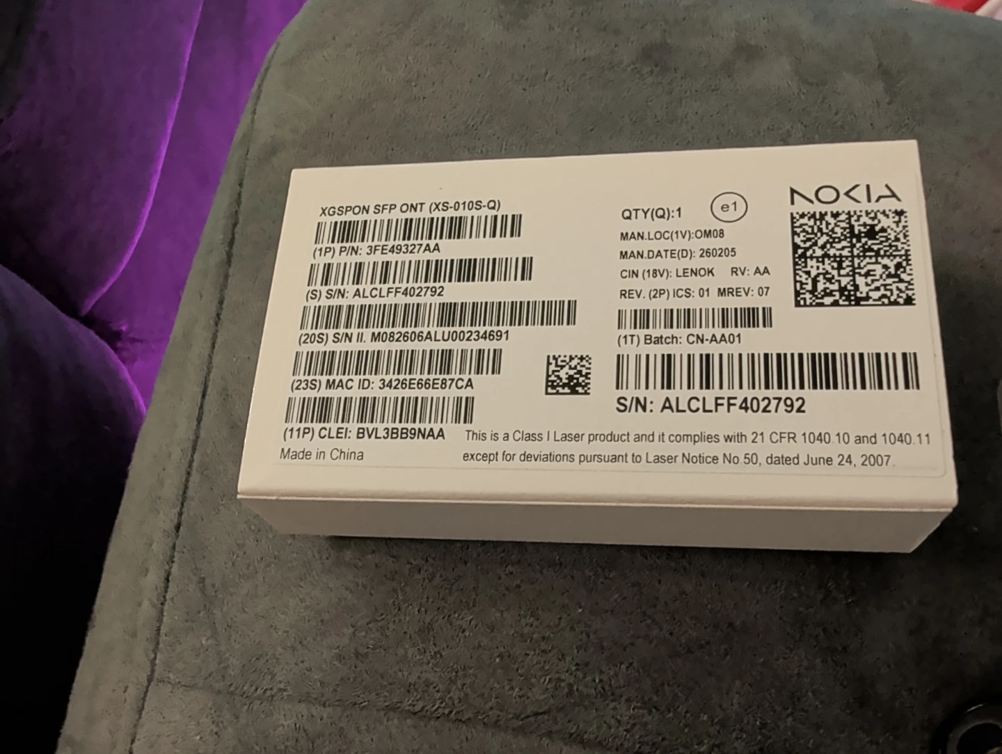 Nokia XGS-PON SFP Module - photo 3
