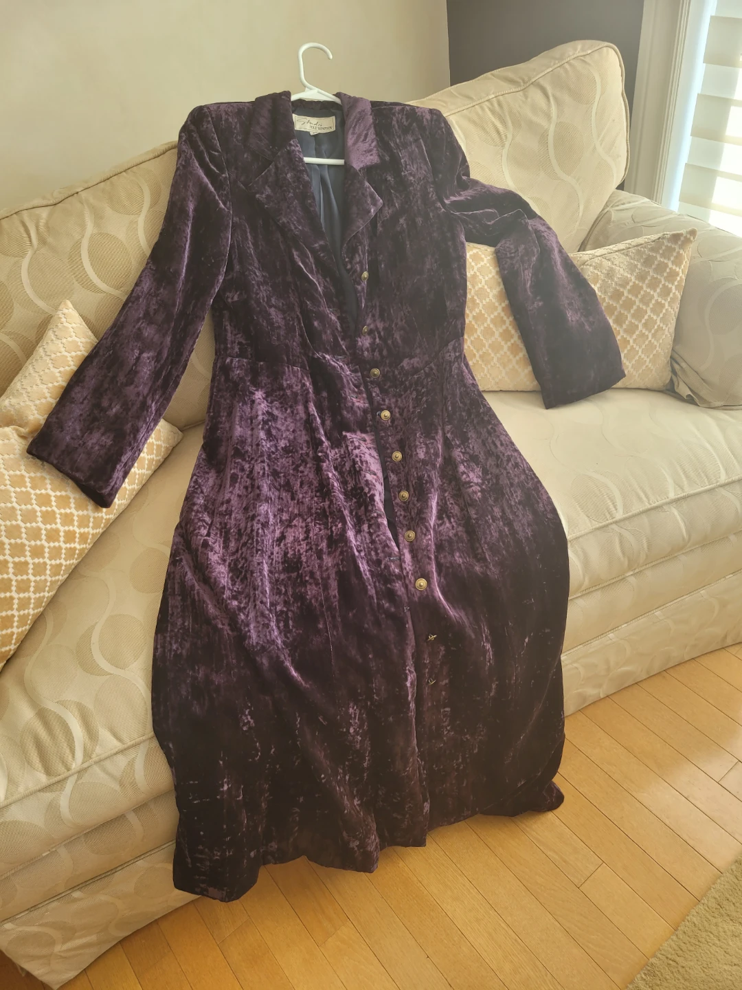 Studio Holt Renfrew Crushed Velvet Maxi Coat - Size 8