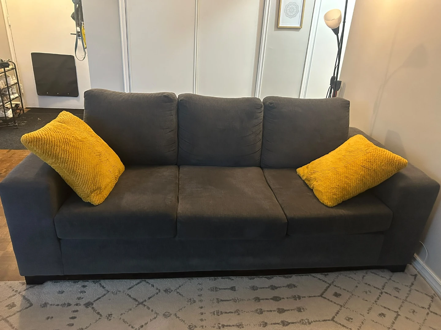 Dark Grey Three-Seater Sofa - photo 4