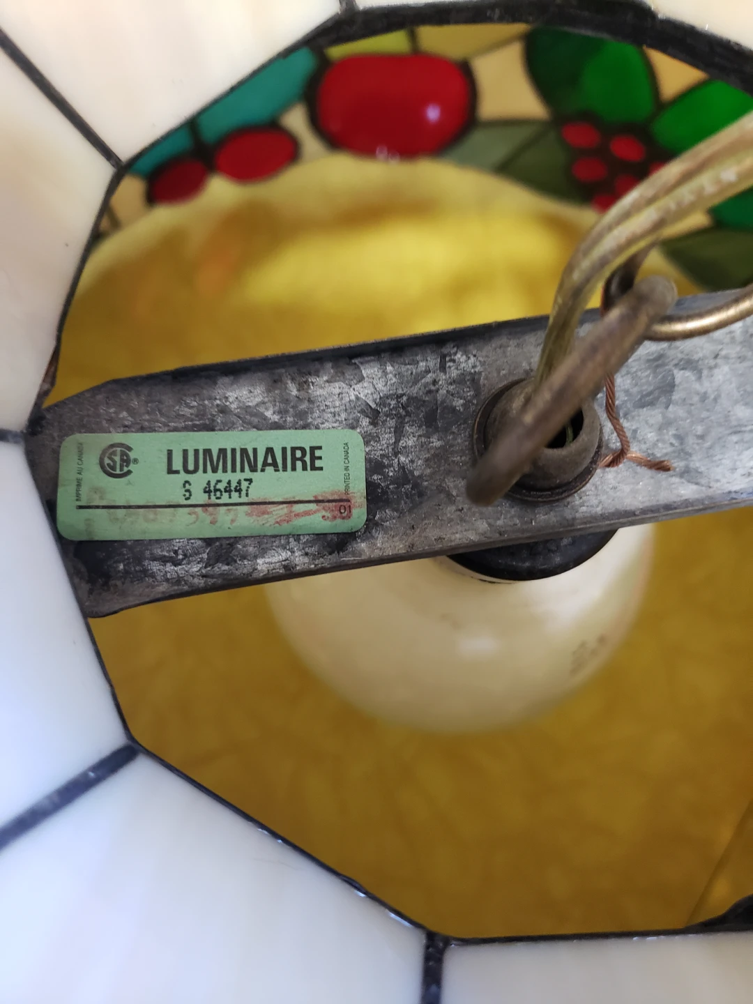 Vintage Stained Glass Pendant Lamp - photo 5
