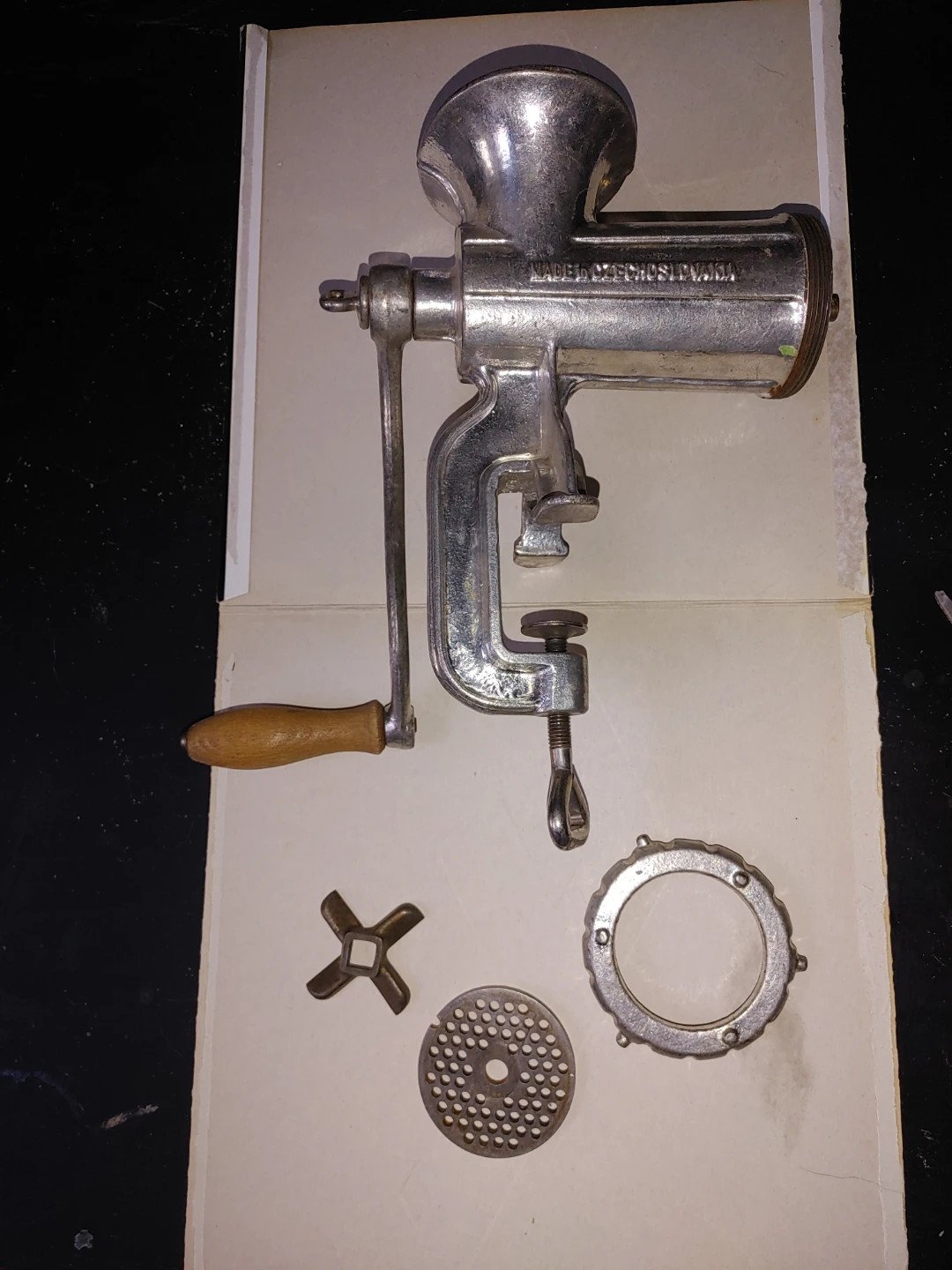 Vintage Meat Grinder Made in Czechoslovakia