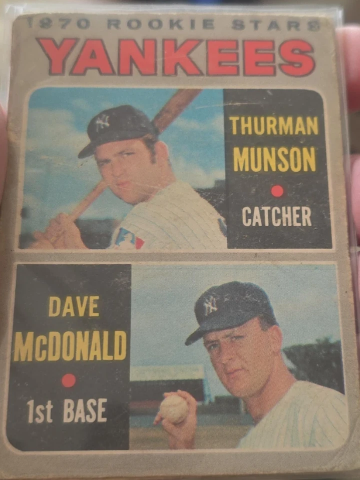 1970 Topps Thurman Munson Dave McDonald Rookie Stars Card