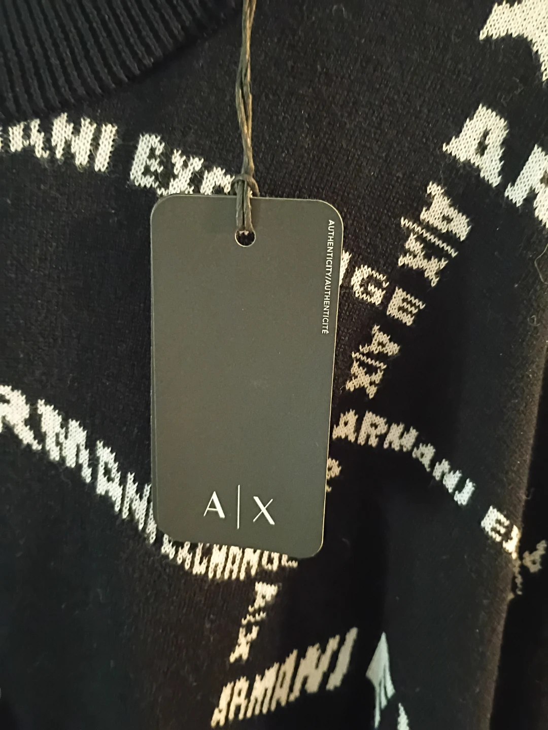 Armani Exchange Black mens  Sweater  new with tag size small - photo 2