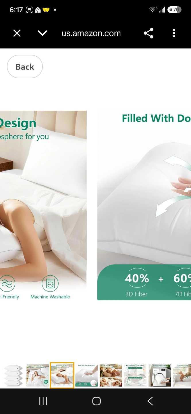 Set of 4 Down Alternative Pillows - photo 3