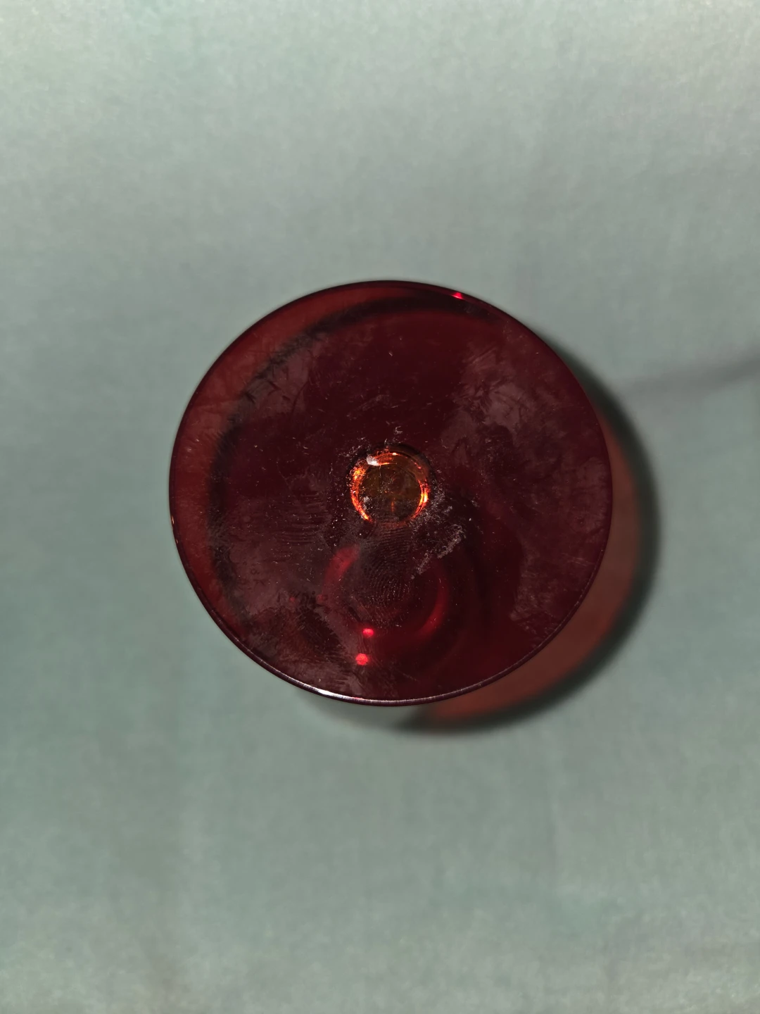 Etched Wine Glass with Red Stem - photo 3