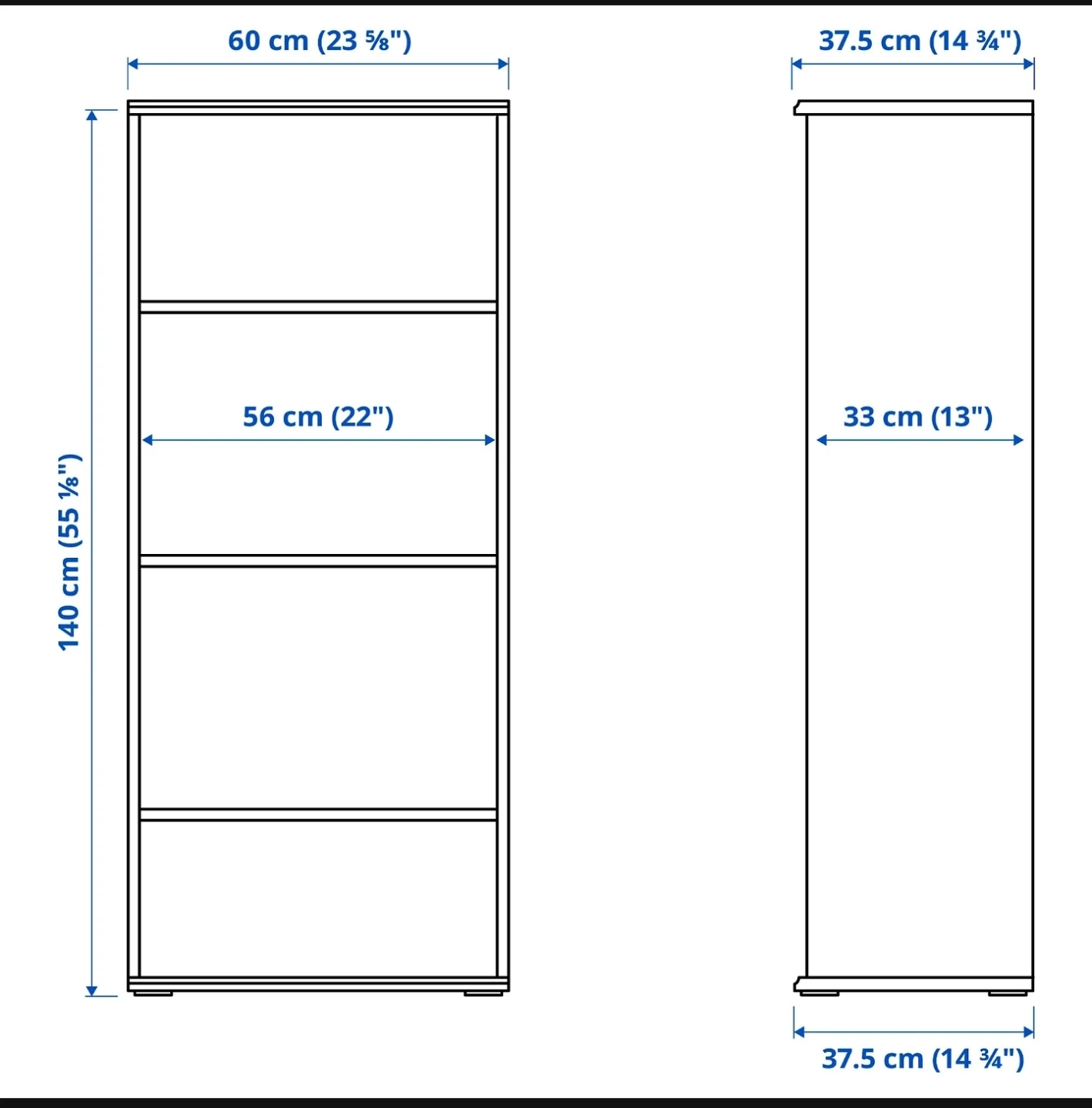 Brand New IKEA SKRUVBY Bookcase Dark Blue - photo 2