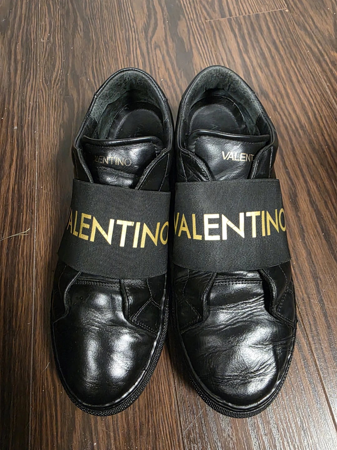 Valentino black leather sneakers