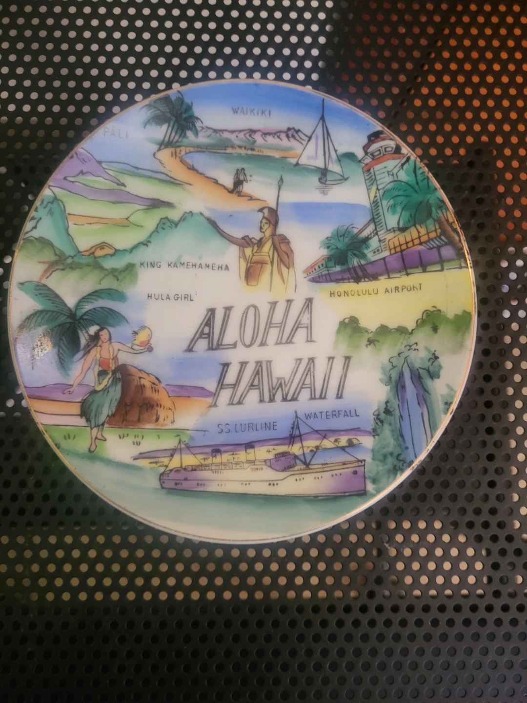 Vintage Hawaii Souvenir Plate