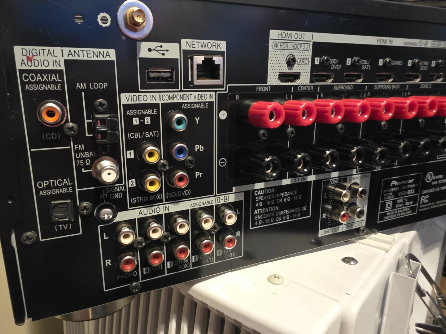 UPGRADED Pioneer VSX-933 AV Receiver - 7.2CH ATMOS - photo 5