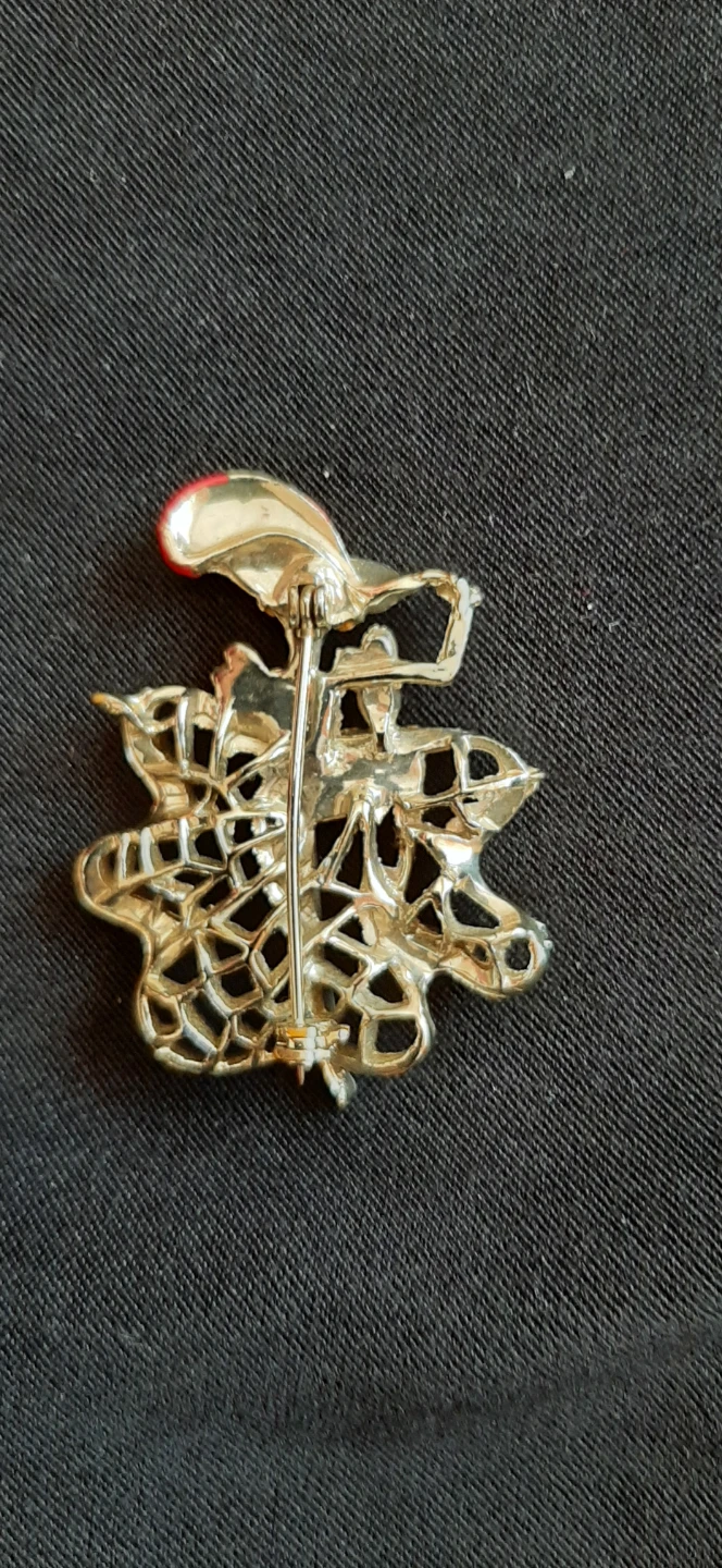 Vintage Mardi Gras Can-Can Dancing Girl Brooch - photo 3