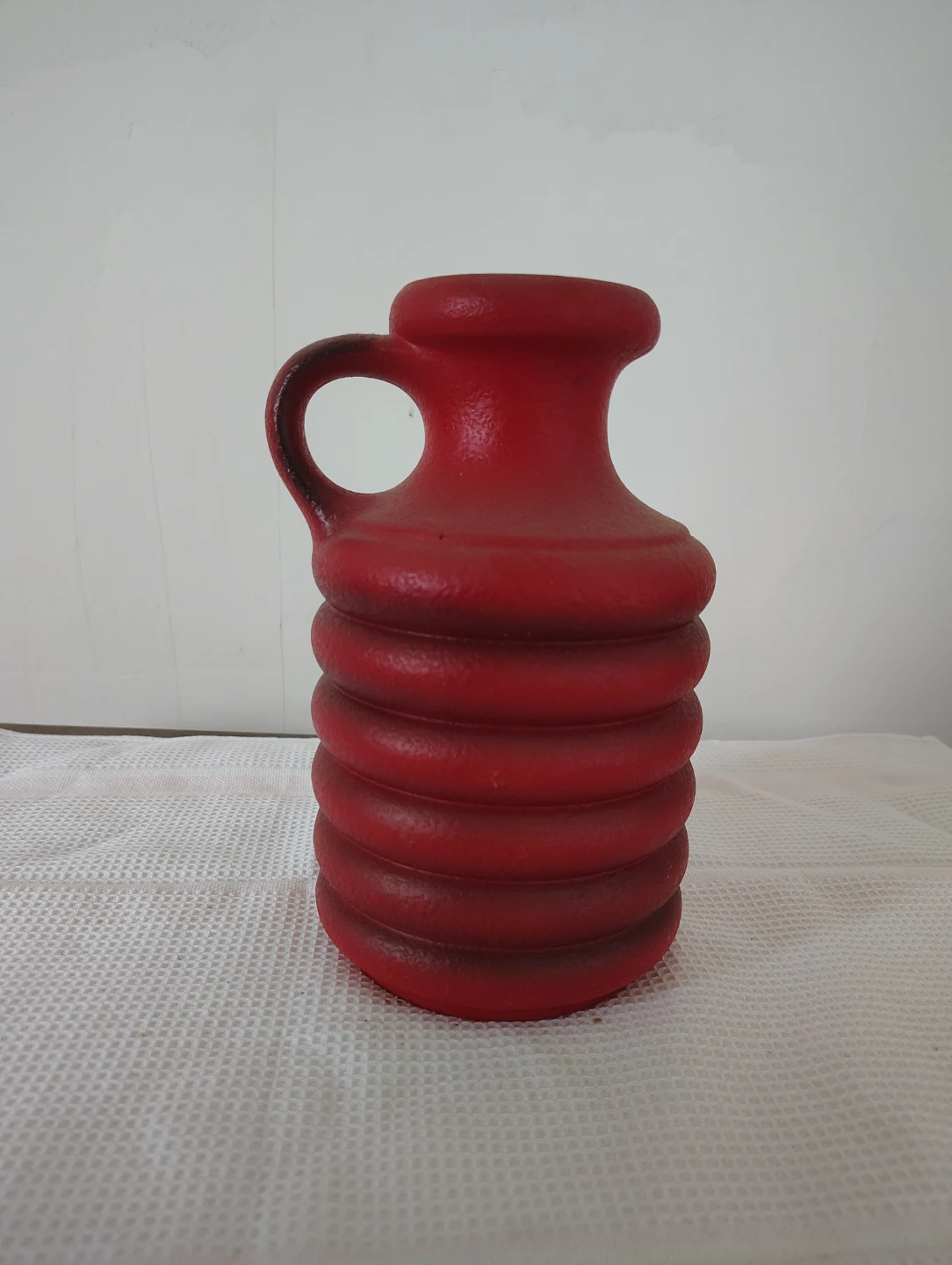 Vintage West German Red Ceramic Vase