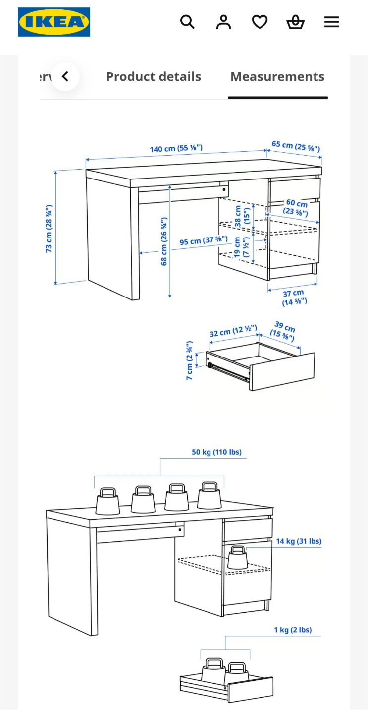 Ikea Malm Desk - Black Brown - photo 4