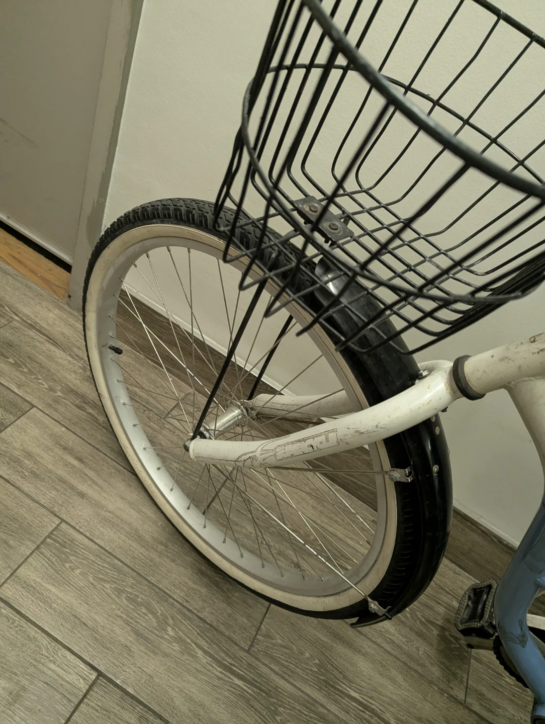 Light Blue Cruiser Bicycle with Basket - photo 4